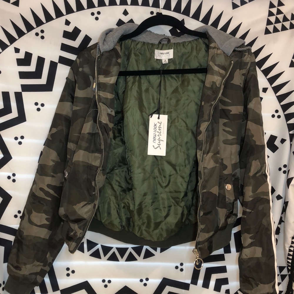 camo bomber jacket